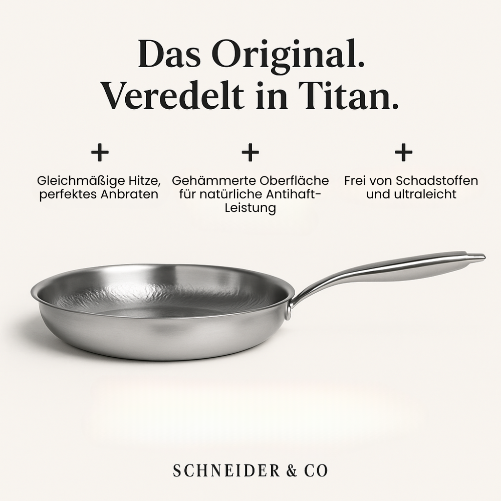 Titan-Hammerschlag-Kochgeschirr-Set Pro