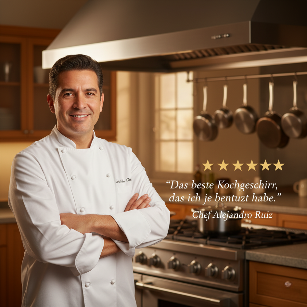 Titan-Hammerschlag-Kochgeschirr-Set Pro