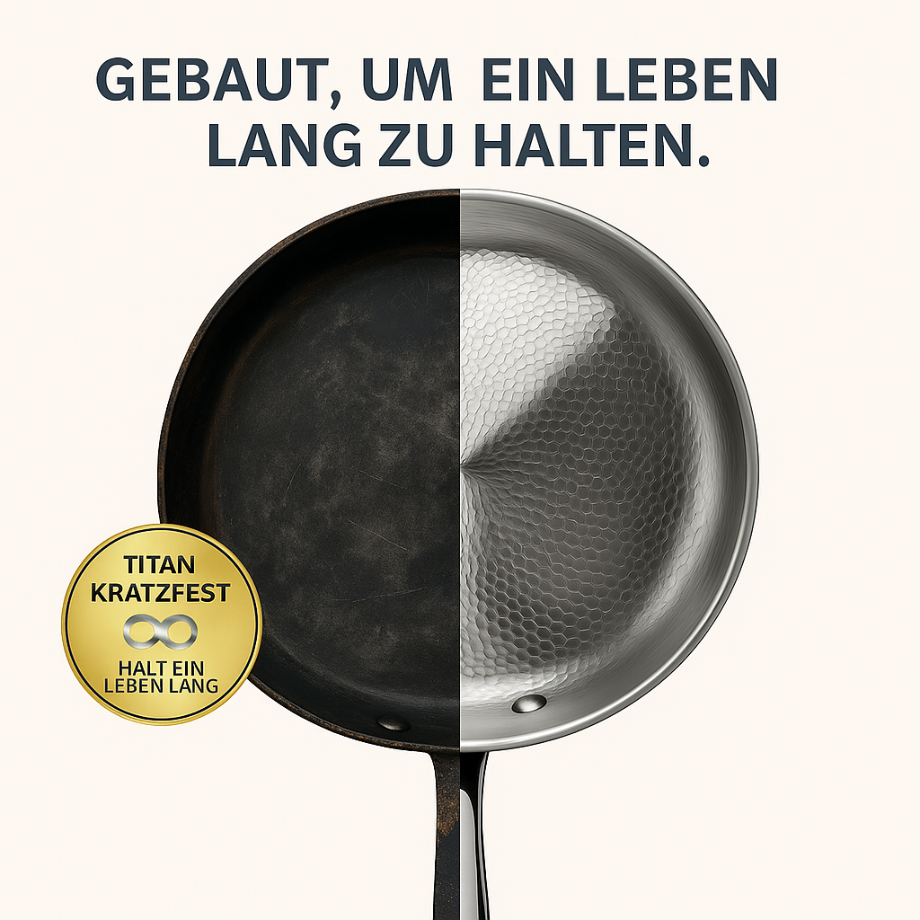 Titan-Hammerschlag-Kochgeschirr-Set Pro