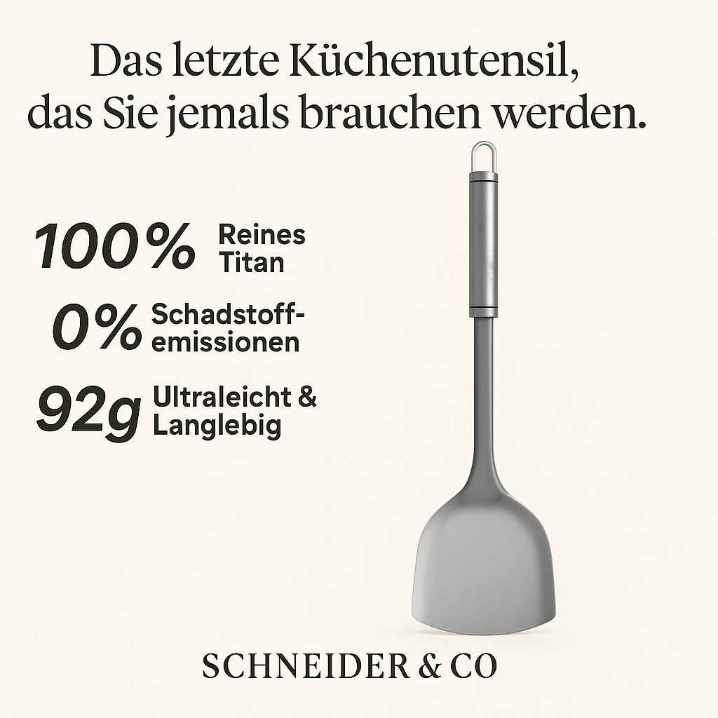 Titan-Hammerschlag-Pfanne + Utensil