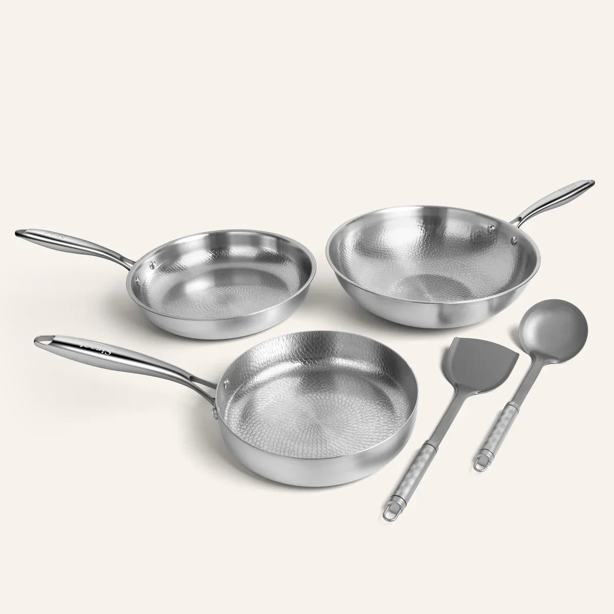 Titan-Hammerschlag-Kochgeschirr-Set Pro